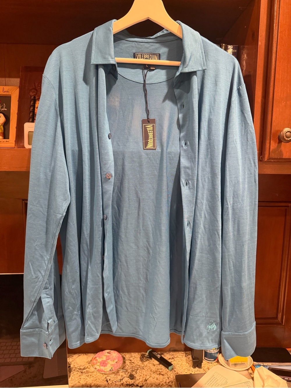 Vilebrequin Men’s Sky Blue Lightweight Shirt Jacket